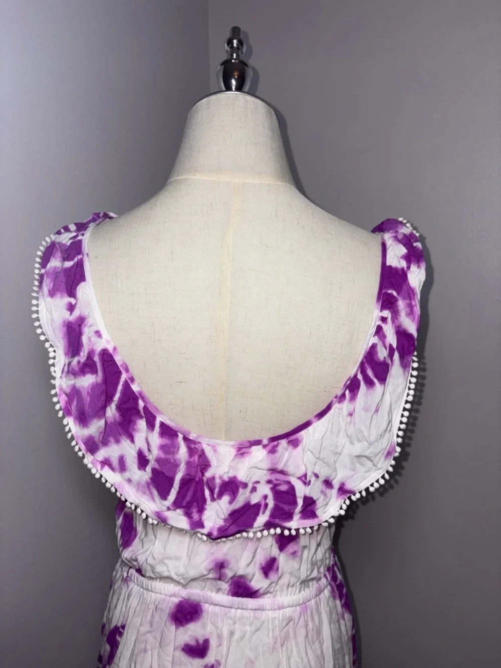 Victoria Secret Purple Tie-Dye Cruise Mini Swimsuit Coverup Sun Dress Size XS - Picture 13 of 14